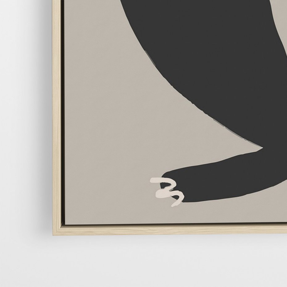 Obraz w ramie 50x70 - Strukturalne Odbicia Północy - skandynawska sztuka, lis - rama drewno