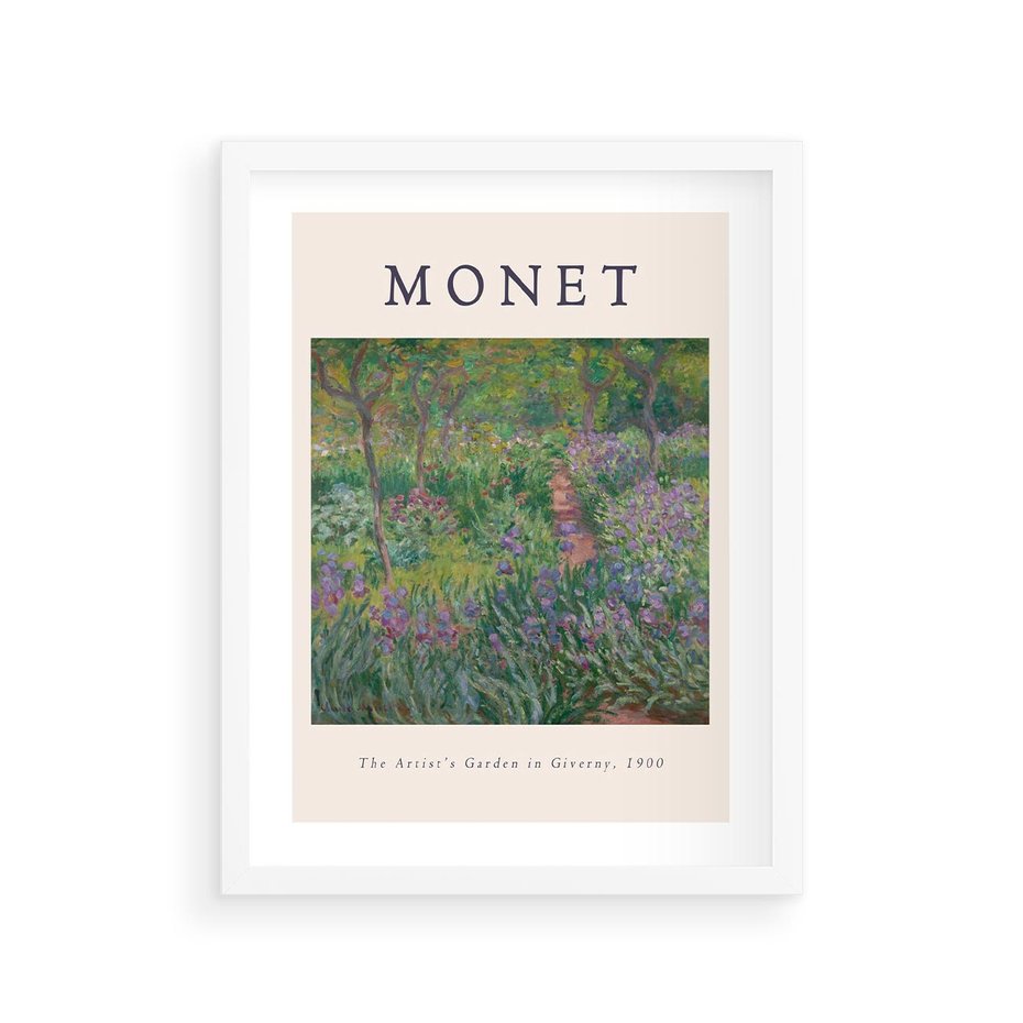 Plakat w ramie 30x40 - Reprodukcja Moneta - Monet, reprodukcja - rama biała