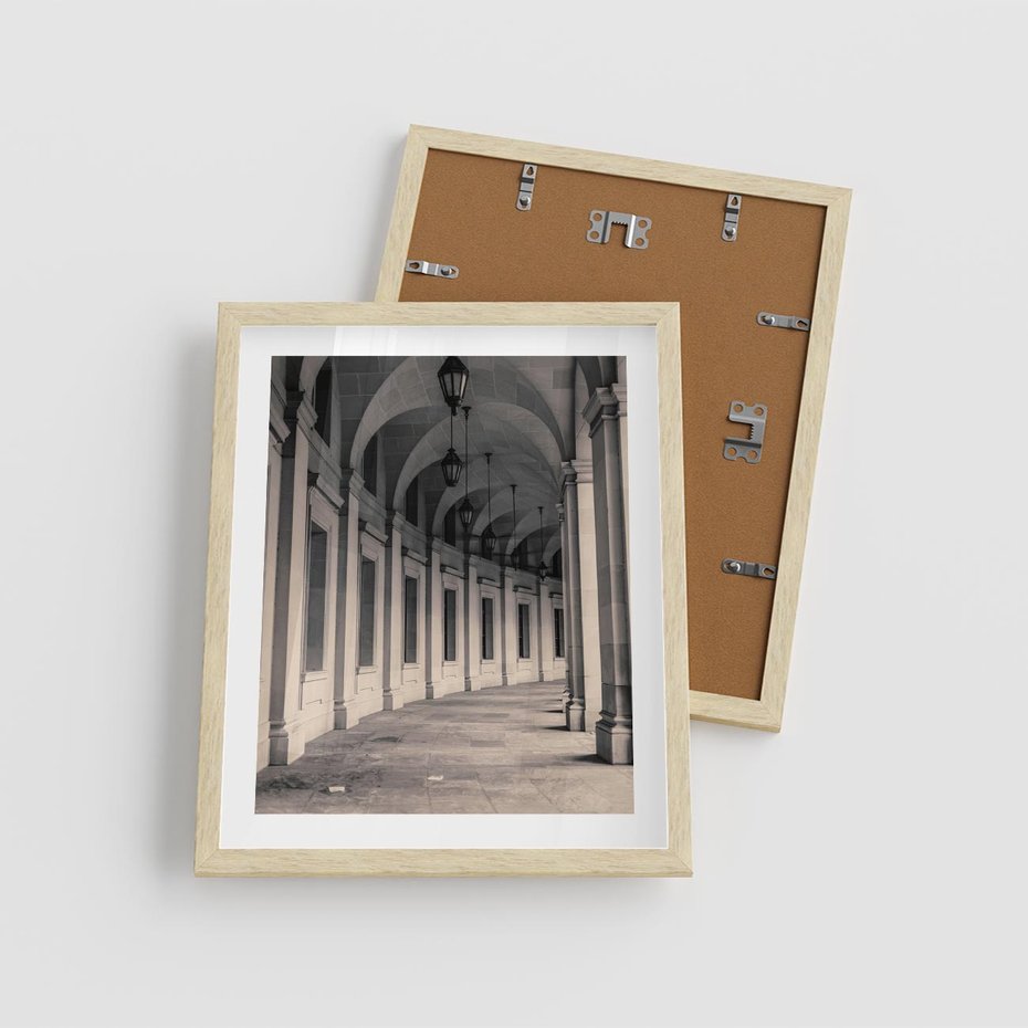 Plakat w ramie 40x50 - Kolumny Elegancji - architektura, kolumny - rama drewno