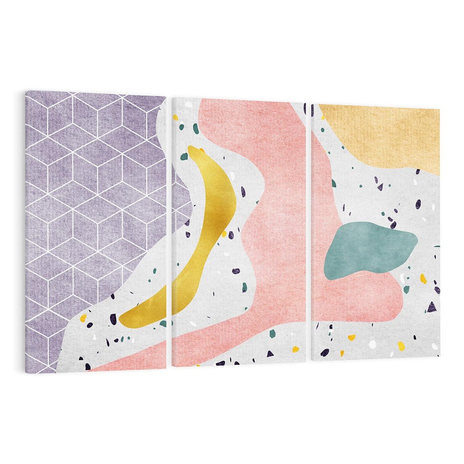 Obraz na płótnie 120x80 - Eklektyczny Mix - kolaż, pastelowe abstrakcyjne plamy