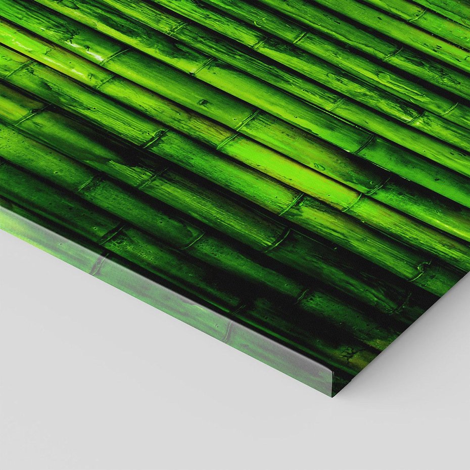 Obraz na płótnie 80x80 - Bambusowy urok zielonej harmonii - bambus, zieleń
