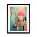 Plakat w ramie 50x70 - Abstrakcyjny Bałagan - abstrakcja, obraz olejny - rama czarna
