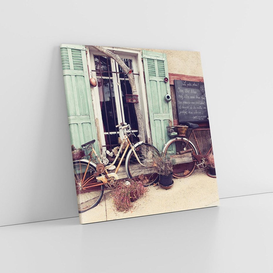 Obraz na płótnie 70x70 - Romantyczny rowerowy spacer po Prowansji - Prowansja, rower