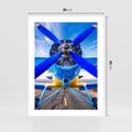 Plakat bez ramy 30x40 - Śmigłowiec indygo - samolot, śmigło