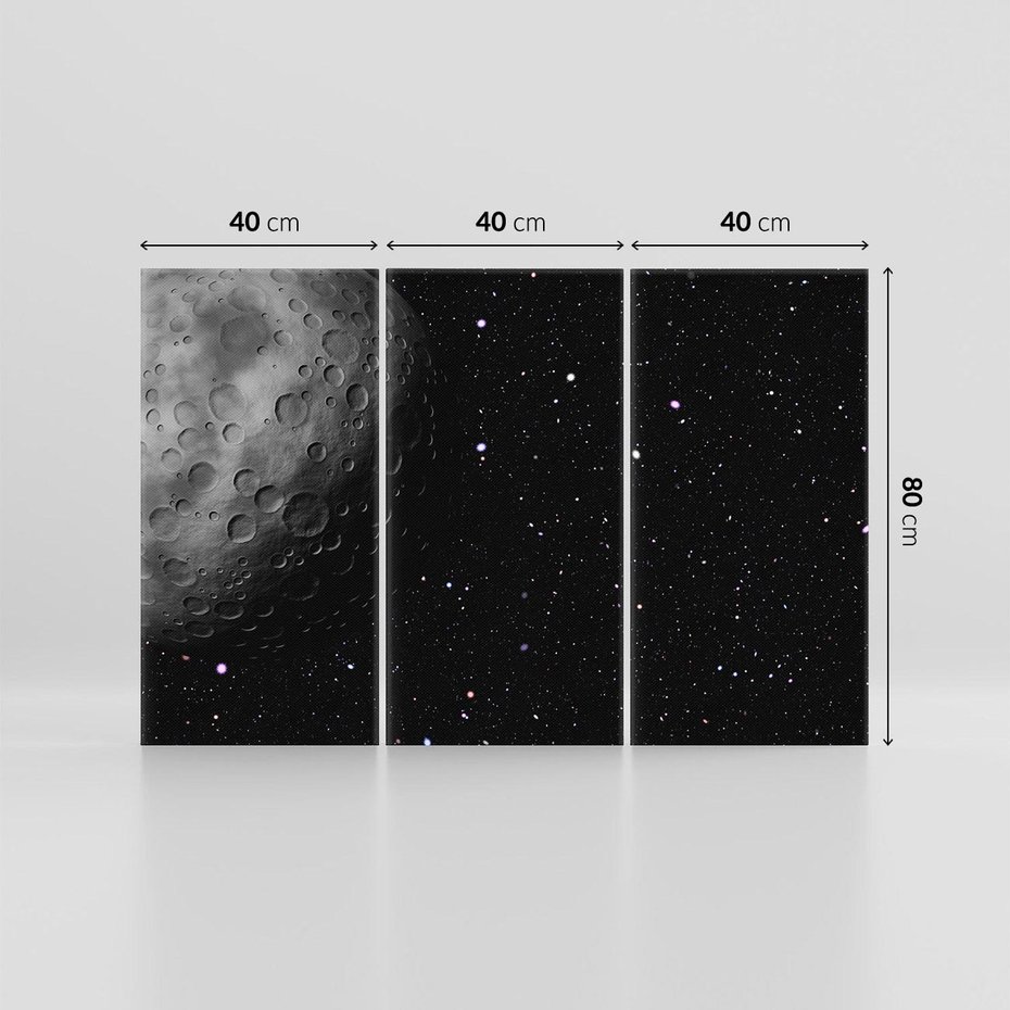 Obraz na płótnie 120x80 - Nocne opowieści księżycowe - księżyc, kosmos