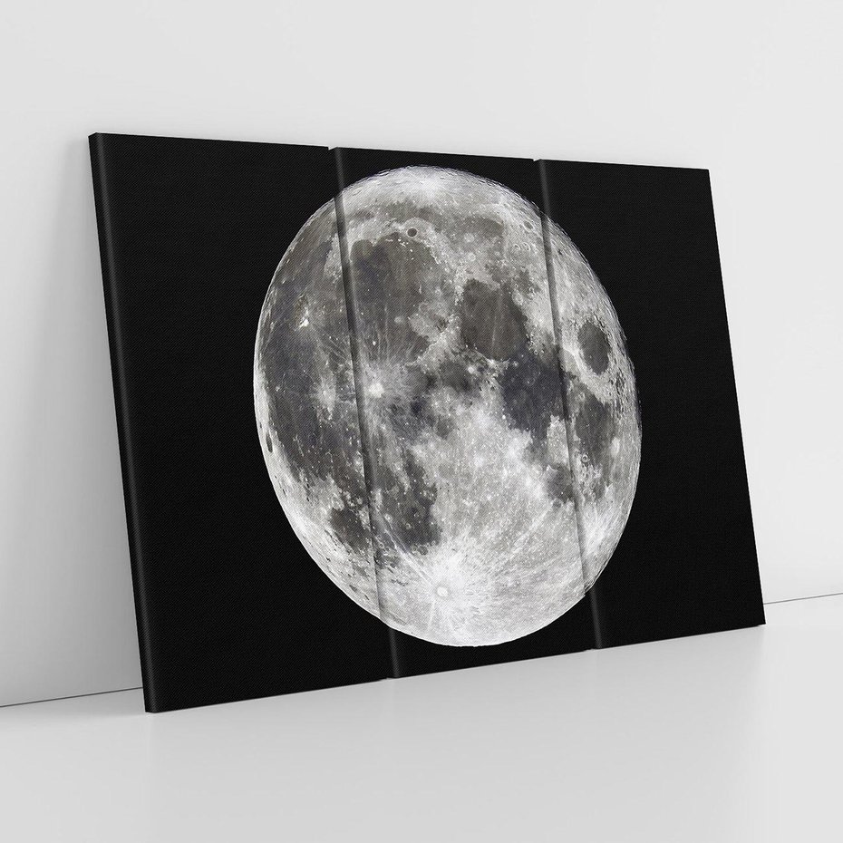 Obraz na płótnie 120x80 - Księżycowa Aura - zdjęcie, ogromny księżyc na czarnym tle