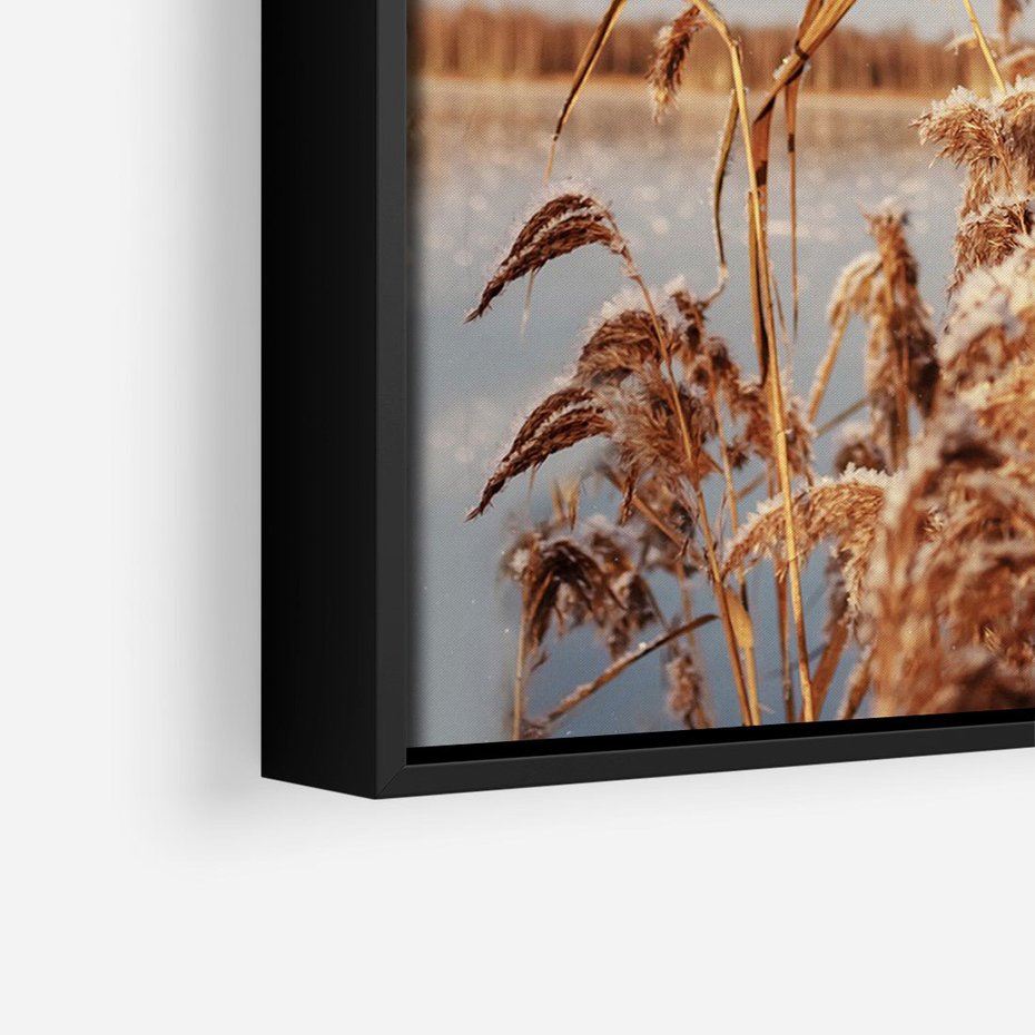 Obraz w ramie 50x70 - Wyraz Stylu - trawy, boho - rama czarna