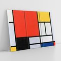 Obraz na płótnie 120x80 - "Composition with Red, Yellow, Blue, and Black" (1921), Piet Mondrian - Reprodukcja - reprodukcja, obraz na płótnie