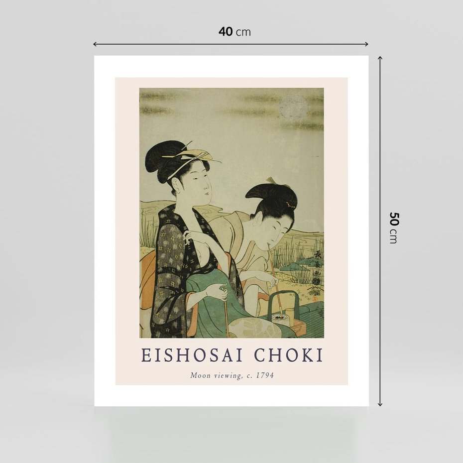 Plakat bez ramy 40x50 - Rycina Eishosai Choki - staraa chińska rycina, eishosai choki