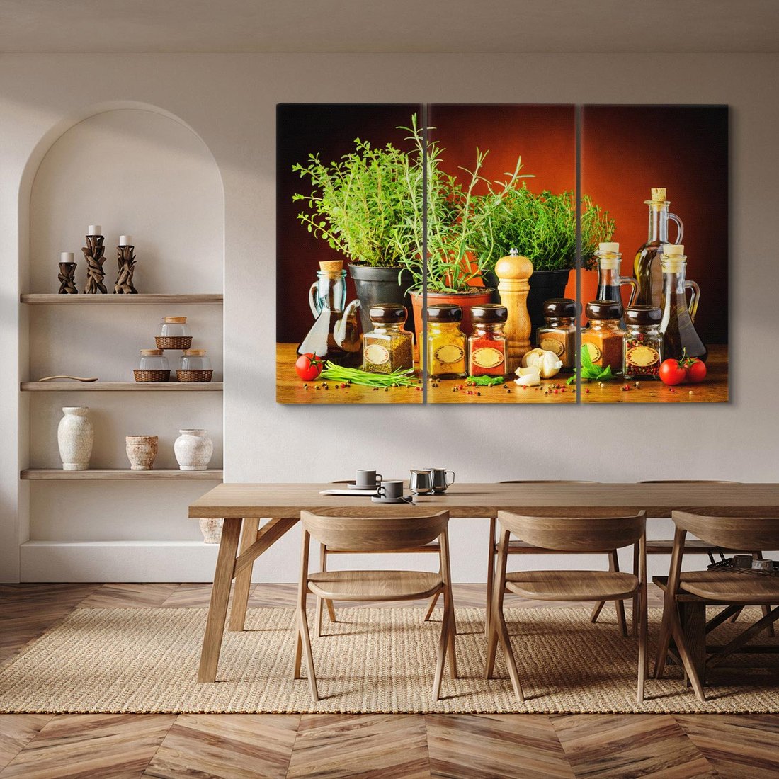 Obraz na płótnie 120x80 - Magia przypraw: aromatyczne zmysły - przyprawy,