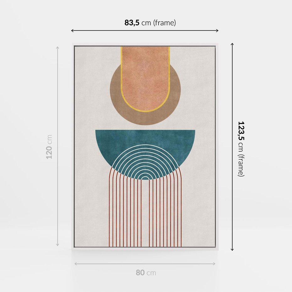 Obraz w ramie 80x120 - Odkrywanie duszy w farbach - kwiaty, pastelowe kolory - rama biała