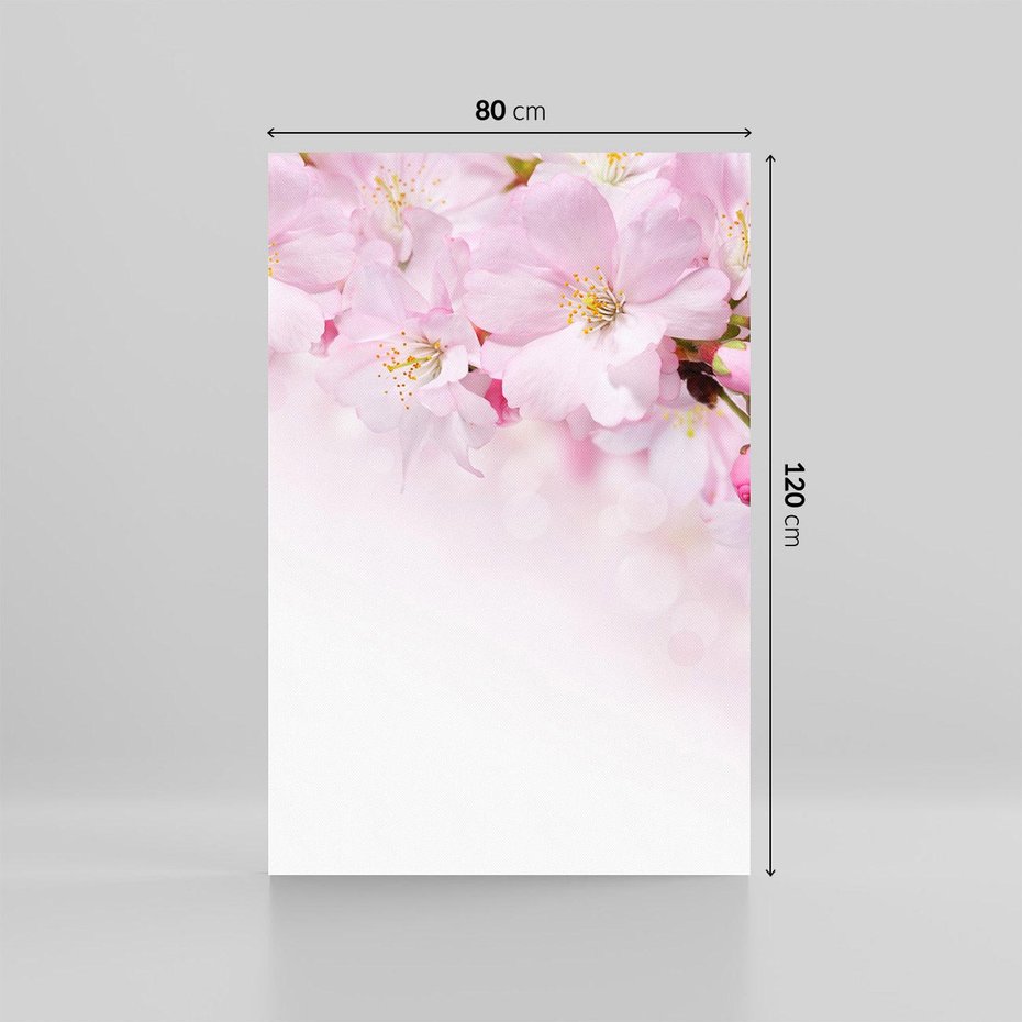 Obraz na płótnie 80x120 - Kwitnąca Wiśnia - kwiaty, kwitnącej