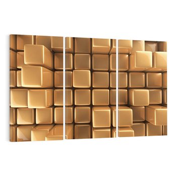 Obraz na płótnie 120x80 - Błyszcząca Elegancja - złoto, 3d