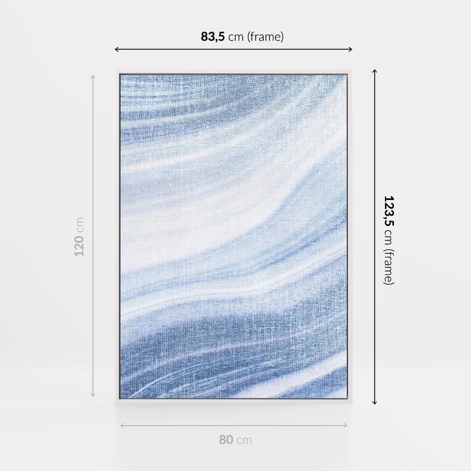 Obraz w ramie 80x120 - Abstrakcyjna akwarela - abstrakcja, akwarela - rama biała