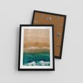 Plakat w ramie 30x40 - Nadbrzeżna Harmonia - plaża, morze - rama czarna