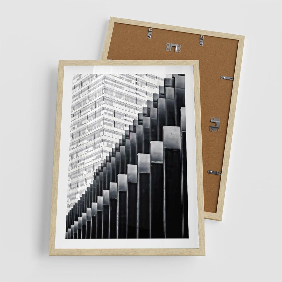 Plakat w ramie 50x70 - Architektura Stopniowa - architektura, budynki - rama drewno