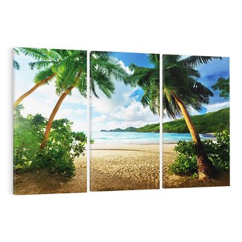 Obraz na płótnie 120x80 - Rajskie Seszele - plaża i palmy - Seszele, plaża