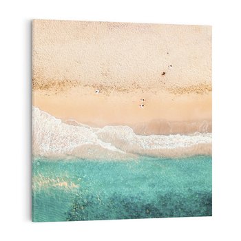 Obraz na płótnie 40x40 - Oczy turkusu - fotografia, plaża