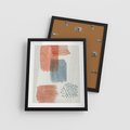 Plakat w ramie 40x50 - Pastelowa Abstrakcja: Maźnięcia Farbą - abstrakcja, maźnięcia farny - rama czarna