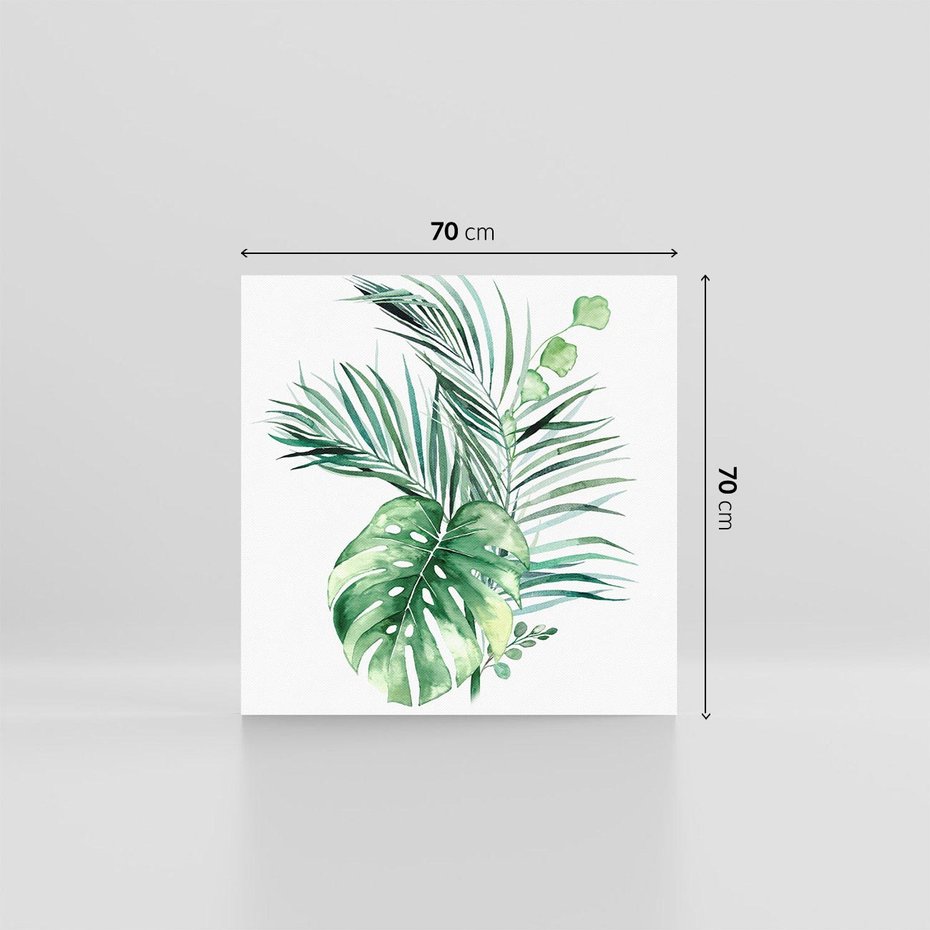 Obraz na płótnie 70x70 - Przyjemność Złotej Natury - złote, liście