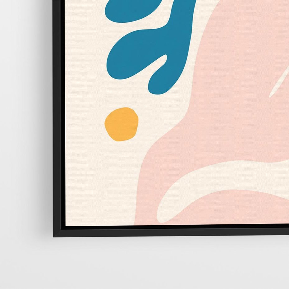 Obraz w ramie 50x50 - Granice Inspiracji - abstrakcyjne dziwne formy, nowoczesny plakat - rama czarna