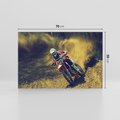 Obraz na płótnie 70x50 - Ekscytujące Skoki na Crossowym Motocyklu - cross, motocykl
