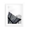 Plakat w ramie 40x50 - Nowoczesna Metropolia - architektura, proste linie - rama biała