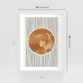 Plakat w ramie 30x40 - Eteryczne Krągłe Echa - boho obraz, geometria - rama biała