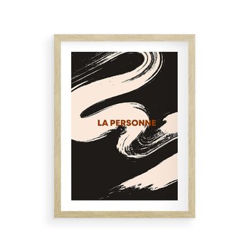 Plakat w ramie 40x50 - Ciemna Abstrakcja - abstrakcja w ciemnych kolorach, czarny - rama drewno