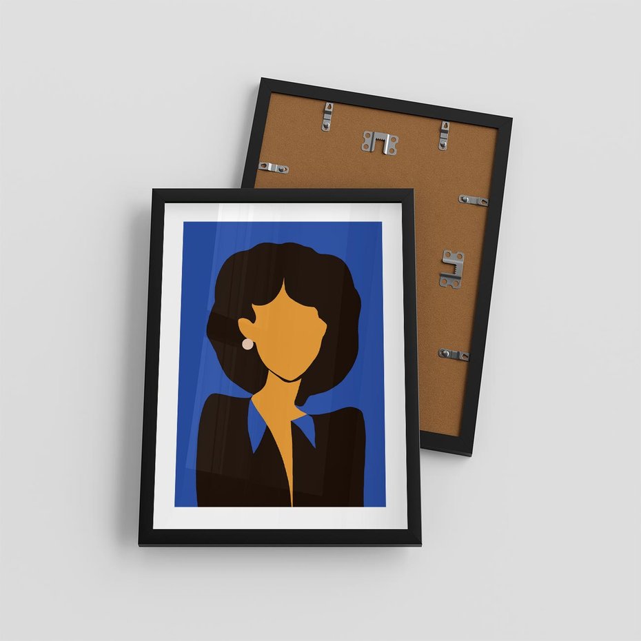 Plakat w ramie 30x40 - Modernistyczne Wibracje - sztuka nowoczesna, plakat - rama czarna