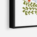 Obraz w ramie 50x70 - Wewnętrzne Fale - kwiaty w wazonie, minimalizm - rama czarna