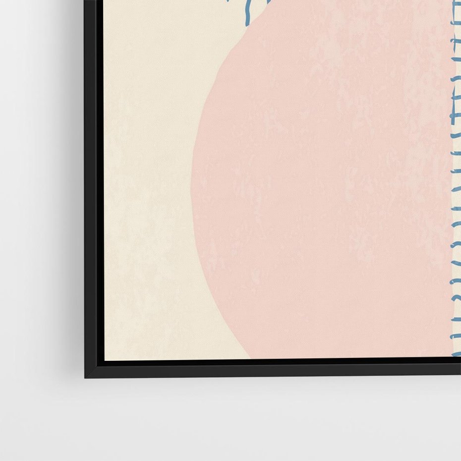 Obraz w ramie 50x50 - Migotliwe Wzory - geometryczne kształty, koła - rama czarna