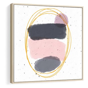 Obraz w ramie 50x50 - Migocące Odbicia - abstrakcyjna kompozycja, jak ręcznie malowana - rama drewno