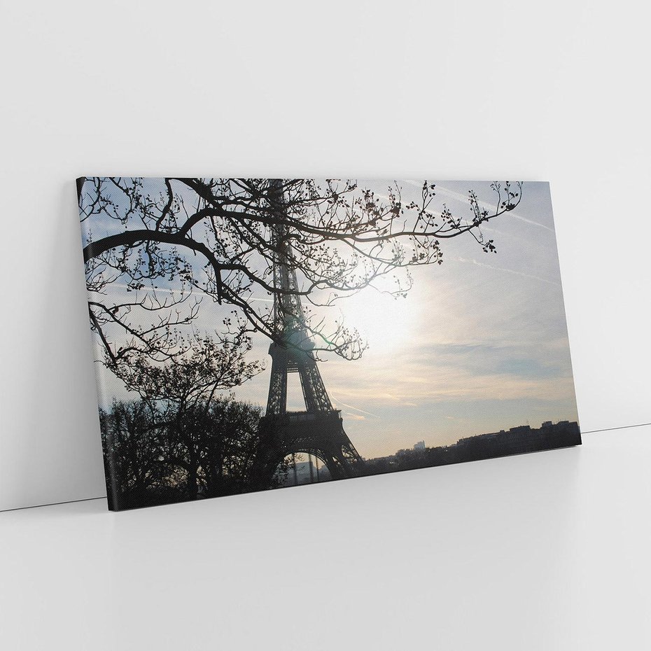 Obraz na płótnie 140x70 - Wieczorny spacer przy Wieży Eiffla - Paryż, Wieża