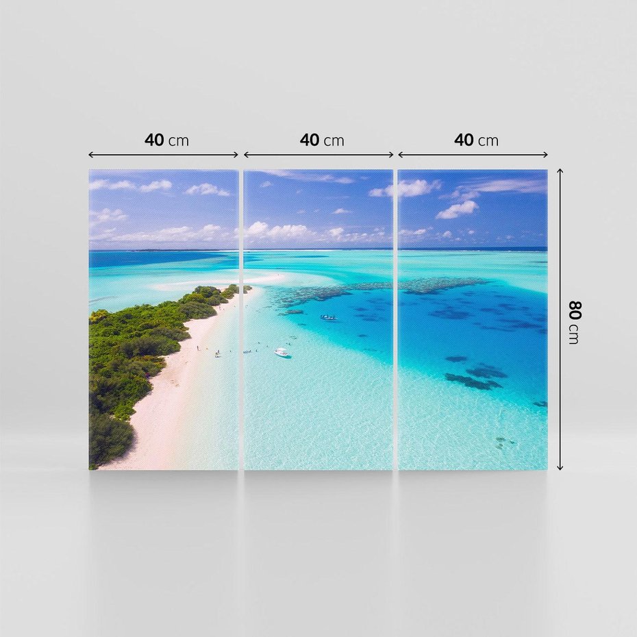 Obraz na płótnie 120x80 - Tropikalna wyspa nad oceanem - tropikalna, wyspa