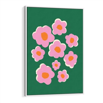 Obraz w ramie 50x70 - Przenikające Refleksje - abstrakcyjny plakat, boho styl - rama biała