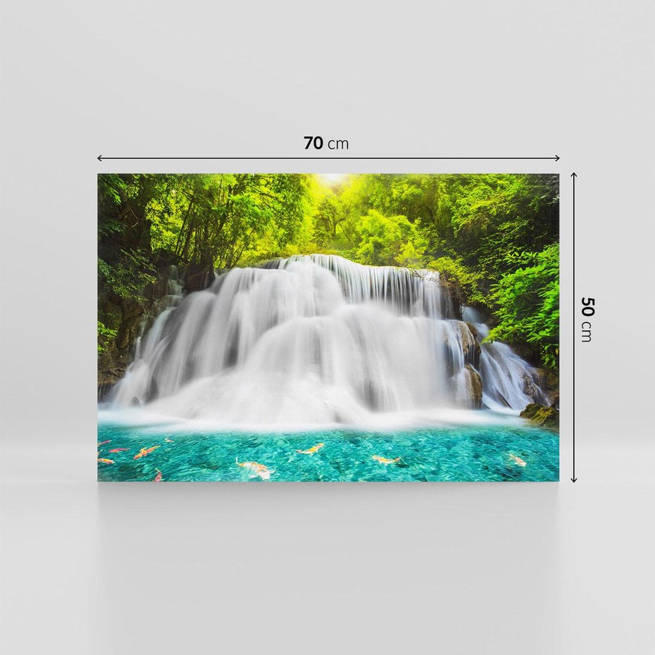 Obraz na płótnie 70x50 - Magiczne wodospady Tajlandii - Tajlandia, wodospad