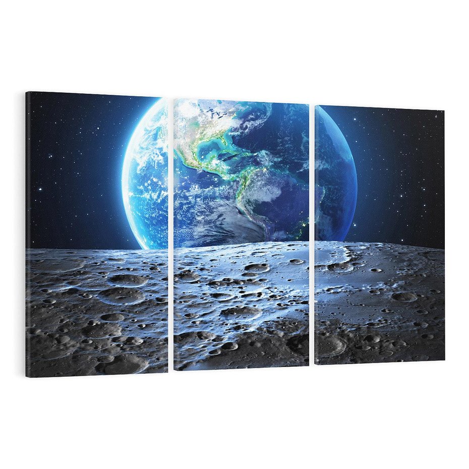 Obraz na płótnie 120x80 - Mistrzowskie spojrzenie na Ziemię - ziemia, kosmos