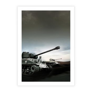 Plakat bez ramy 40x50 - Siła i determinacja: czołgi wojenne - czołgi, wojna