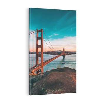 Obraz na płótnie 50x70 - Złoty Gate: majestatyczny most Ameryki - Golden Gate, most