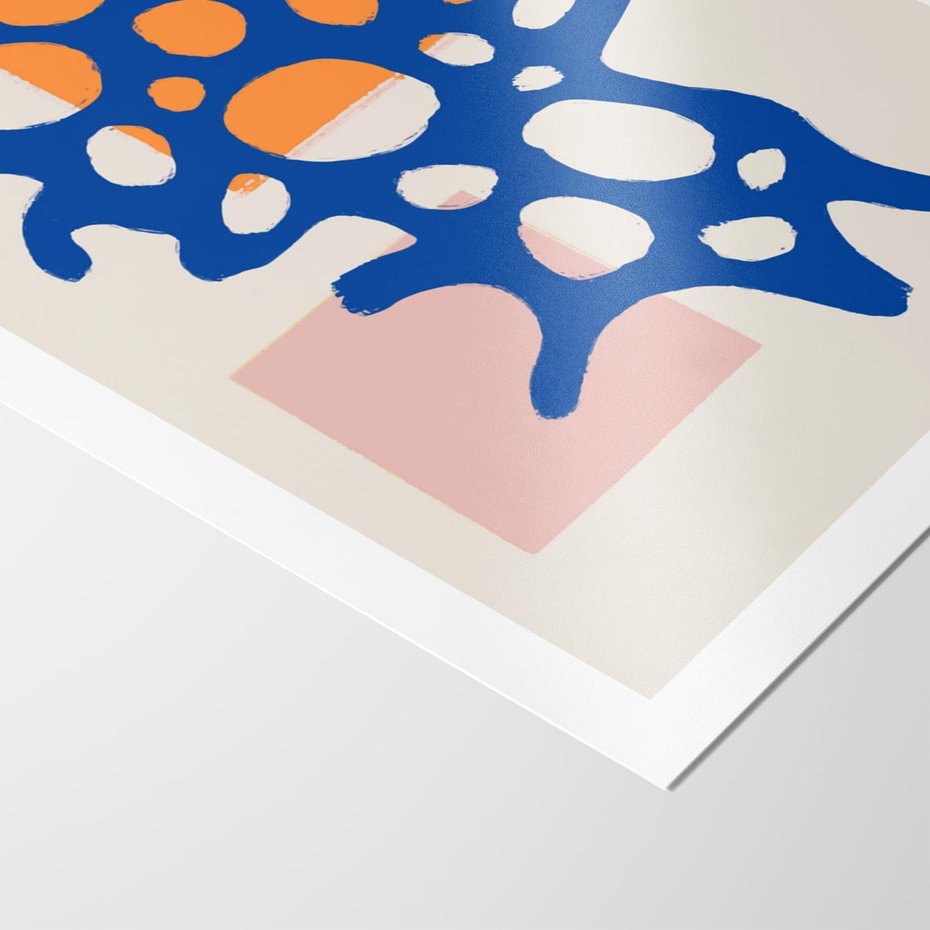 Plakat bez ramy 21x30 - Delikatne Plamiste Refleksje - abstrakcja, nowoczesny plakat