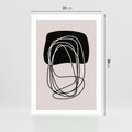 Plakat bez ramy 21x30 - Strukturalne Kontrasty - abstrakcyjne szkicowane linie, minimalizm