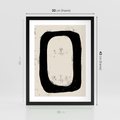 Plakat w ramie 30x40 - Wnętrza Kształtów - abstrakcja, minimalizm - rama czarna