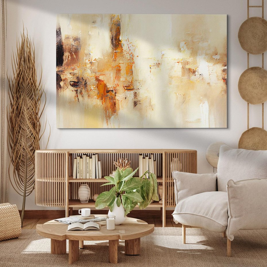 Obraz na płótnie 70x50 - Odbicie utraconych barw - abstrakcja, tekstury farb