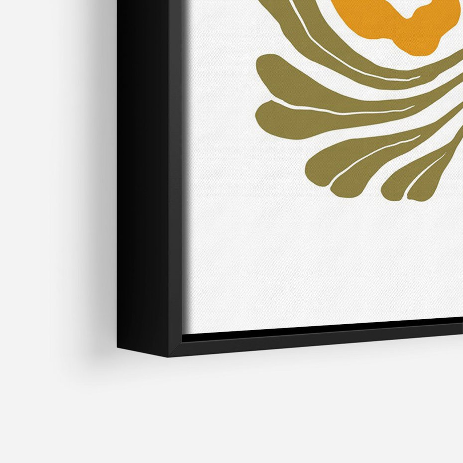 Obraz w ramie 50x70 - Rozplątane Wizje - abstrakcyjne kolorowe kwiaty, minimlizm - rama czarna