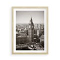 Plakat w ramie 50x70 - Magiczna esencja Londynu: Big Ben i miasto - Big Ben, Londyn - rama drewno