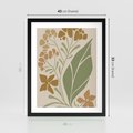 Plakat w ramie 40x50 - Subtelność Utajona - nowoczesny plakat, roślinność - rama czarna