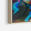 Obraz w ramie 70x100 - Bujna Ekspresja - grafika komputerowa, przypomina obraz olejny - rama drewno