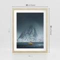 Plakat w ramie 40x50 - Skandynawski pejzaż - skadynawski, pejzaż - rama drewno