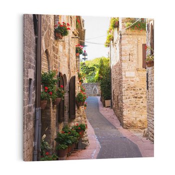 Obraz na płótnie 80x80 - Miłość na Romantycznej Uliczce - romantyczna, uliczka